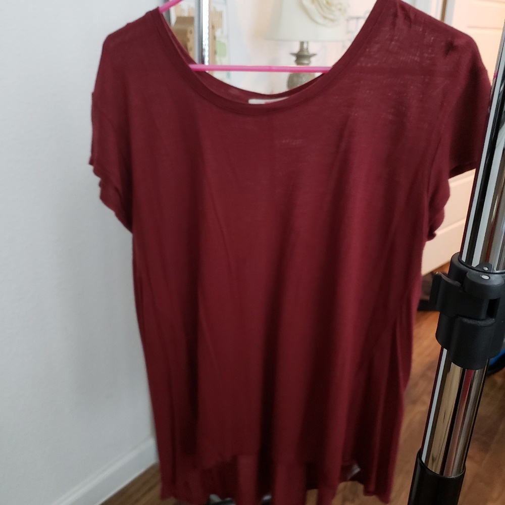 Maroon top
